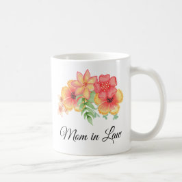 Caneca De Café Mãe em Direito, Buquê Floral Personalizado Mug
