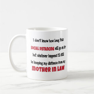 Caneca De Café Mãe em Direito Distância Social
