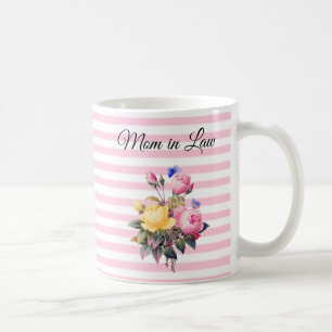 Caneca De Café Mãe em Direito Rose Bouquet Personalizou Mug