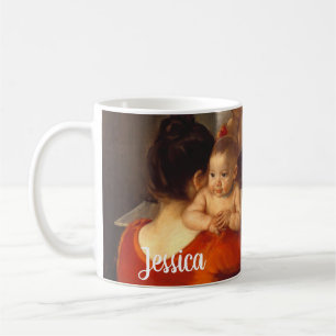 Caneca De Café Mãe em Vermelho com Filho