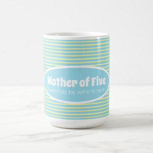 Caneca De Café Mãe Engraçada da Grande Família Pastel Stripe Pers
