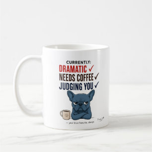 Caneca De Café Mãe engraçada de Bulldog Francês e Café - Frenchie