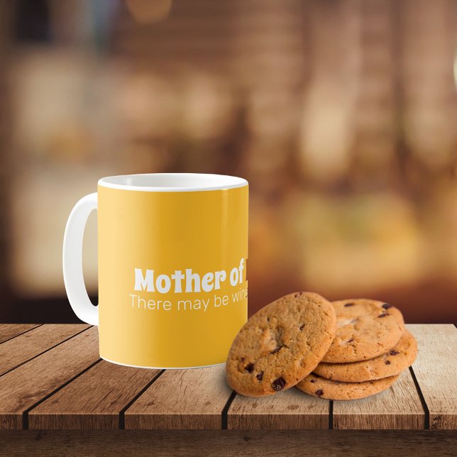 Caneca De Café Mãe Engraçada de Meninos Amarelo Brilhante (Criador carregado)