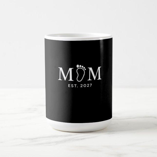 Caneca De Café Mãe Est. 2027 Pegada do Bebê | Presente para Nova  (Centro)