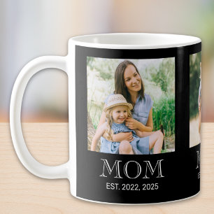 Caneca De Café Mãe Estabeleceu 3 Foto Preto