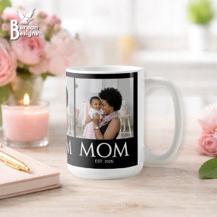 Caneca De Café Mãe Estabeleceu Foto Preta de Bonés Clássicos