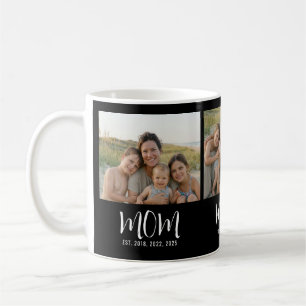 Caneca De Café Mãe Estabeleceu Roteiro Moderno Preto 3 Foto