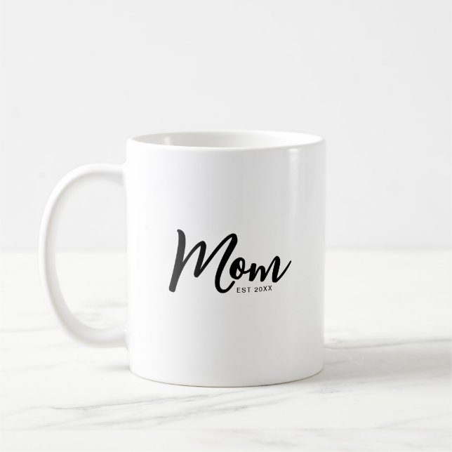 Caneca De Café Mãe Estabeleceu Roteiro Preto (Esquerda)