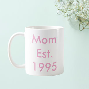 Caneca De Café Mãe Estabelecida Ano Personalizado