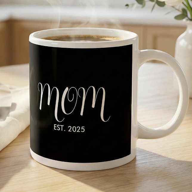 Caneca De Café Mãe Estabelecida Nova Mãe Presente (Criador carregado)