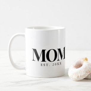 Caneca De Café Mãe Estabelecida Nova Mãe Presente Tipografia Pret