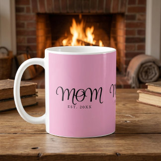 Caneca De Café Mãe Estabelecida Novo Presente de Mãe Roteiro Pret