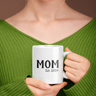 Caneca De Café Mãe Estabelecida Presente de Nova Mãe