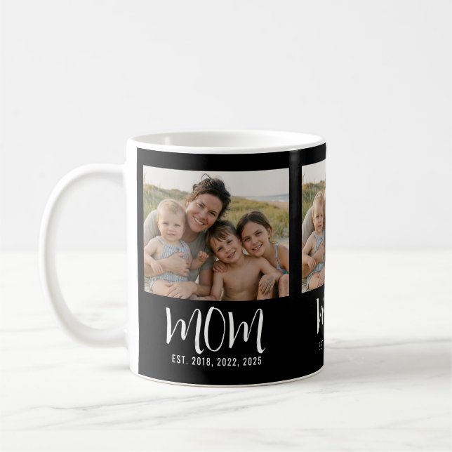 Caneca De Café Mãe Estabelecida Roteiro Preto 3 Foto (Esquerda)