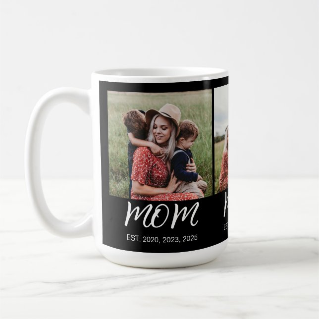 Caneca De Café Mãe Estabelecida Roteiro Preto 3 Foto (Esquerda)