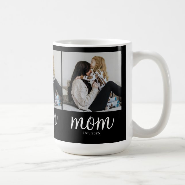Caneca De Café Mãe Estabelecida Roteiro Preto 3 Foto (Direita)