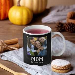 Caneca De Café Mãe Estabelecida Roteiro Preto 3 Foto