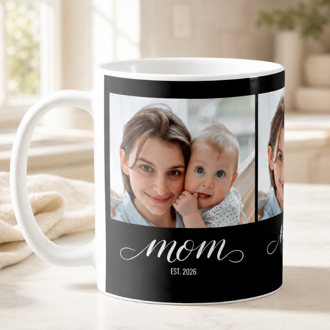 Caneca De Café Mãe Estabelecida Roteiro Preto 3 Foto  (Criador carregado)