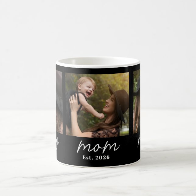 Caneca De Café Mãe Estabelecida Roteiro Preto 3 Foto (Centro)