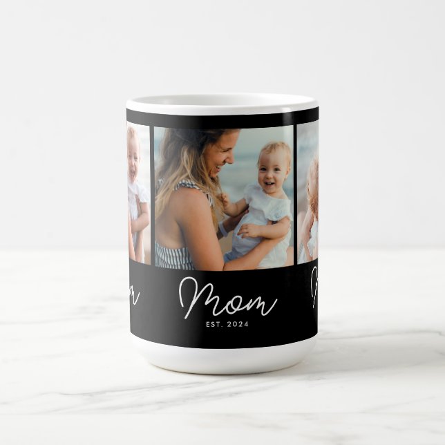 Caneca De Café Mãe Estabelecida Roteiro Preto 3 Foto (Centro)
