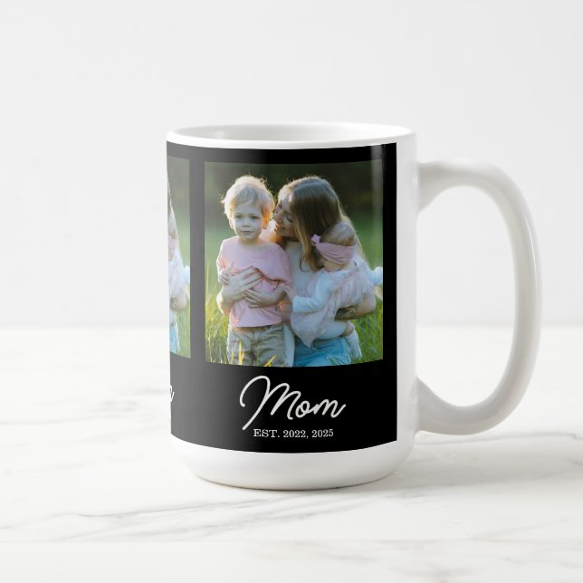 Caneca De Café Mãe Estabelecida Roteiro Preto 3 Foto (Direita)