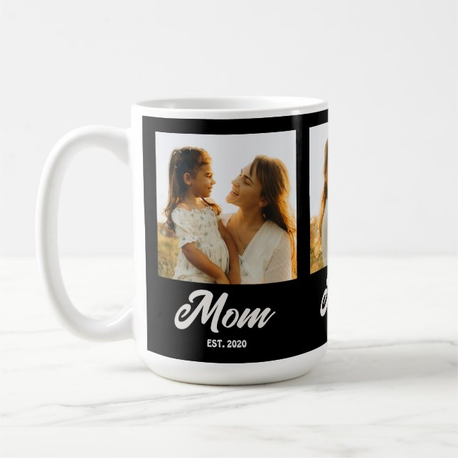 Caneca De Café Mãe Estabelecida Roteiro Preto 3 Foto (Esquerda)