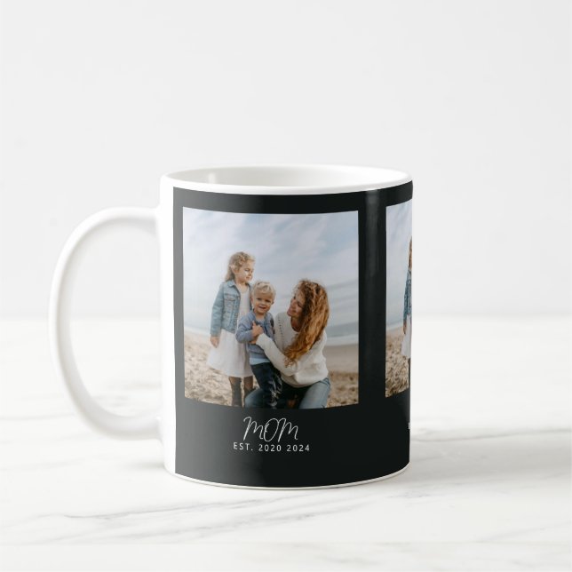Caneca De Café Mãe Estabelecida Roteiro Preto 3 Foto Café (Esquerda)