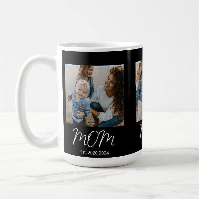 Caneca De Café Mãe Estabelecida Roteiro Preto 3 Foto Isolada (Esquerda)