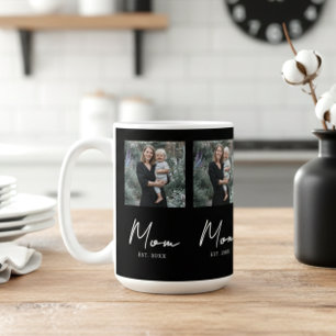 Caneca De Café Mãe Estabelecida Roteiro Preto Repetir Foto