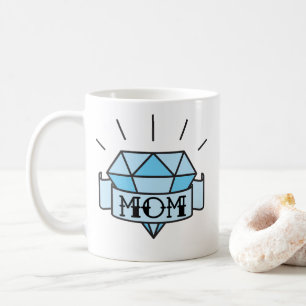 Caneca De Café Mãe Estilo de Tatuagem Diamond Coffee Mug
