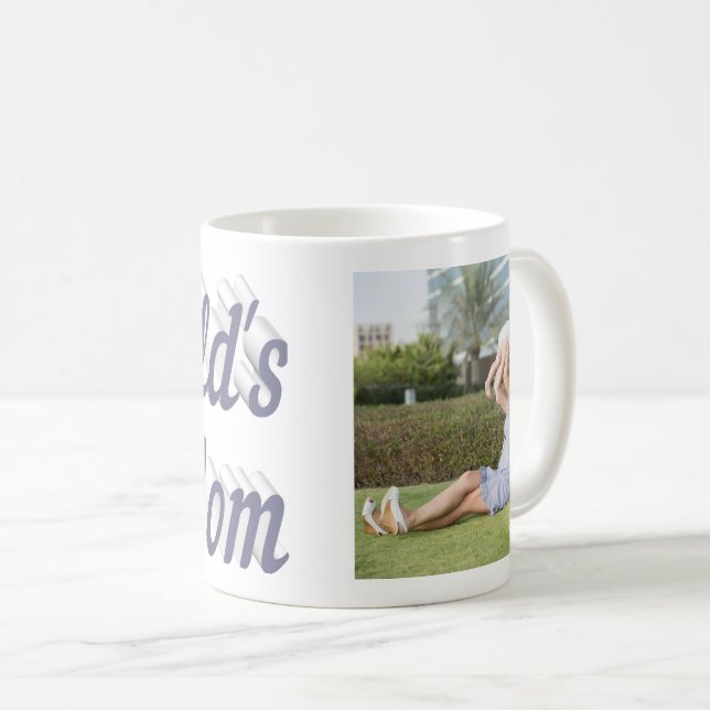 Caneca De Café Mãe Foto de cinza de Coffee Mug (Frente Esquerda)