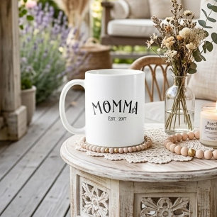 Caneca De Café Mãe Fundou Presente Novo Preto Branco para Mãe