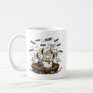 Caneca De Café Mãe Gaivota Cansada Engraçada Dia das Mães Cartoon