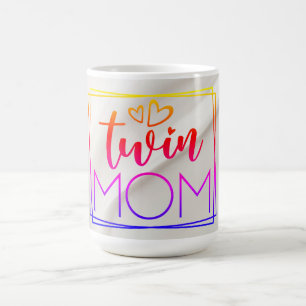 Caneca De Café Mãe gêmea multicolorida