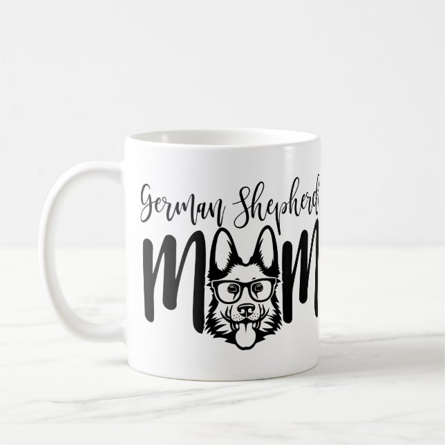 Caneca De Café Mãe German shepherd GSD ativada (Esquerda)