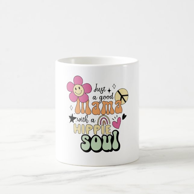 Caneca De Café mãe hippie (Centro)