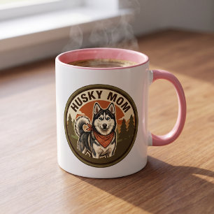 Caneca de Café Mãe Husky Presente de Mãe Siberia