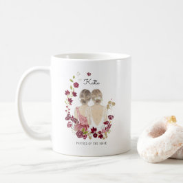 Caneca De Café Mãe Ilustrada da Noiva | Monograma