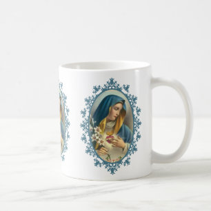 Caneca De Café Mãe imaculada dolorosa Mary do Virgin do coraçã