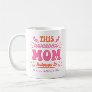Caneca De Café Mãe Incrível Rosa Laranja