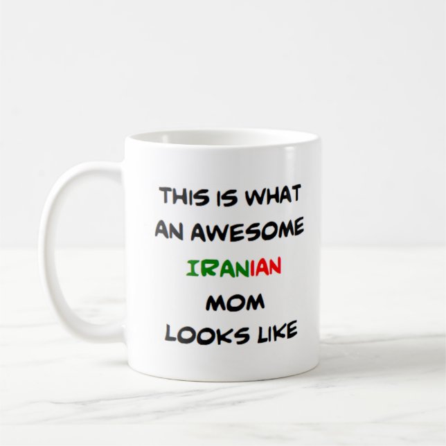 Caneca De Café mãe iraniana, incrível (Esquerda)