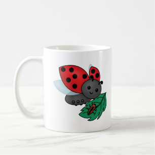 Caneca De Café Mãe Ladybug com Larvae