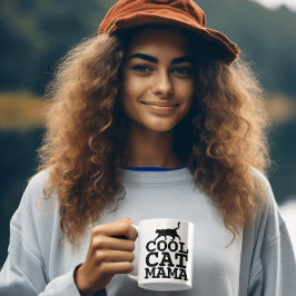 Caneca De Café Mãe legal de gato MOM CAT