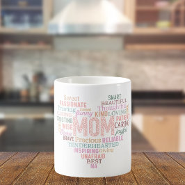 Caneca De Café Mãe mãe arte de coração