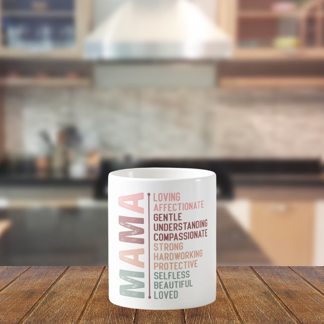 Caneca De Café Mãe mãe palavra arte amor (Criador carregado)