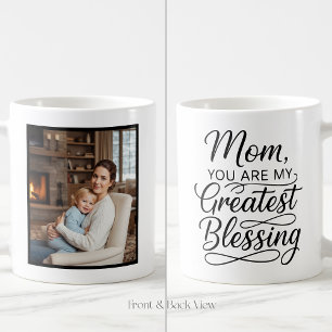 Caneca De Café Mãe Maior Bênção Sentimento Fácil Personalizado Fo