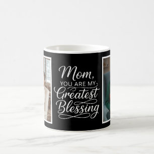 Caneca De Café Mãe Maior Bênção Sincera 2 Foto Preto
