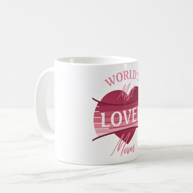 Caneca De Café Mãe mais amada do mundo (Frente Esquerda)