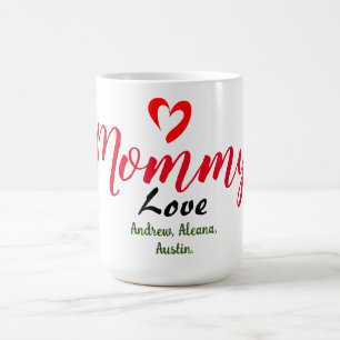 Caneca De Café mãe mamãe mães nomes de filhos personalizam