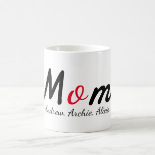 Caneca De Café mãe mamãe nomes de filhos personalização
